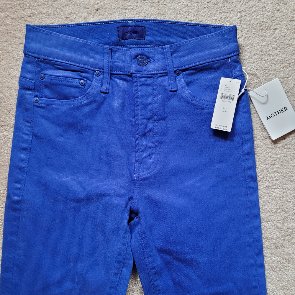 NWT MOTHER COATED JEANS 24